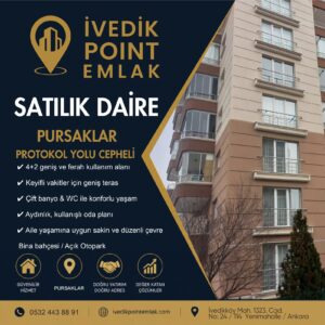 İvedik Point Emlak'tan Satılık Daire Pursaklar Protokol Yolu Cepheli